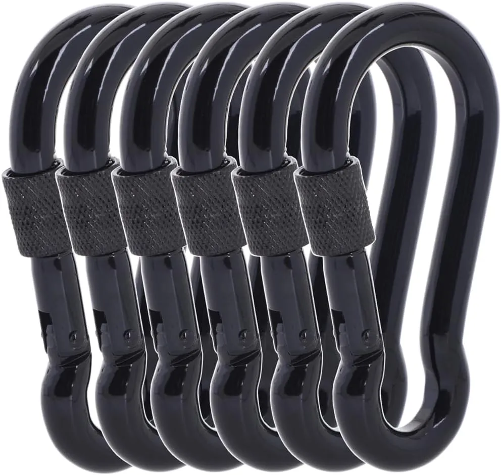 Carabiner Clips, 316 Stainless Steel Carabiner Clip, Heavy Duty Carabiner Hooks, Keychain Carabiners, Multi-Purpose Spring Snap Hook for Dog Leash, Outdoor Camping, Swing, Hammock