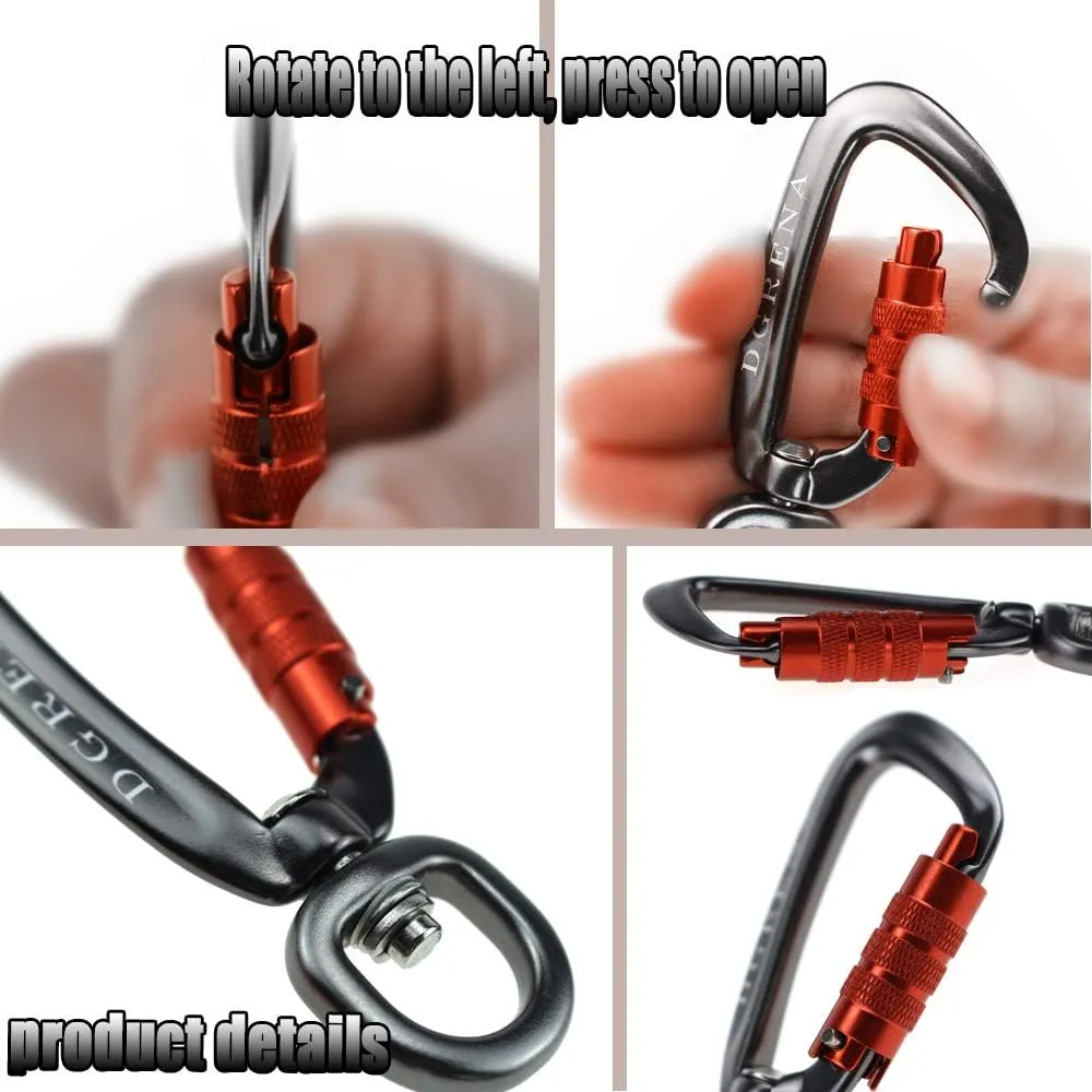 Carabiner, Keychain, Spring Buckle，Made of high Hardness Aluminum which is Suitable for hammocks, Home Tools, Camping, Hiking, utilities, and etc.