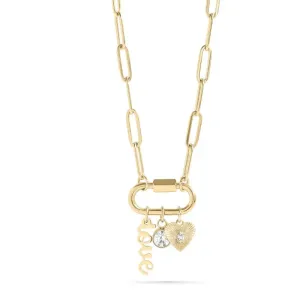 Carabiner Love Charm Paperclip Necklace