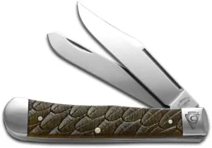 Case XX Knives Cattaraugus Apex Eagle Trapper Antique Bone Stainless Pocket Knife