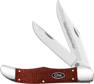 Case XX Knives Folding Hunter 1st Run Dark Red Micarta 82274 Carbon Steel 1/250 Pocket Knife