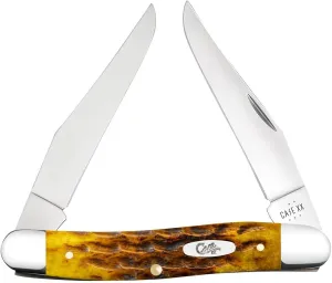 Case XX Pocket Knife MUSKRAT - HERITAGE JIG HONEYCOMB BONE Item #32275 - MUSKRAT SS - Length Closed: 3 7/8Inches