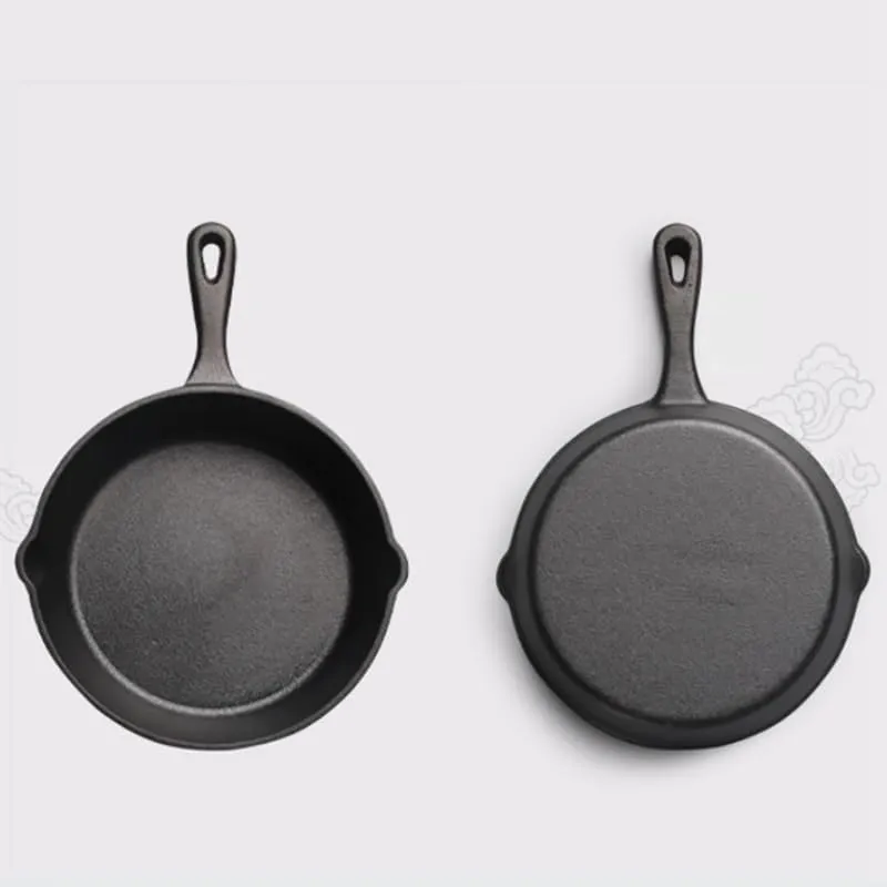 Cast Iron Frying Pan Black Frying Pan, Durable Grill Frying Pan, Stovetop Stovetop, No Chemicals, Indoor And Outdoor Use