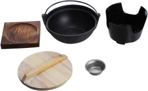 Cast Iron Hot Pot Pot Outdoor Camping Non Stick Surface Easy Wash Safe Material