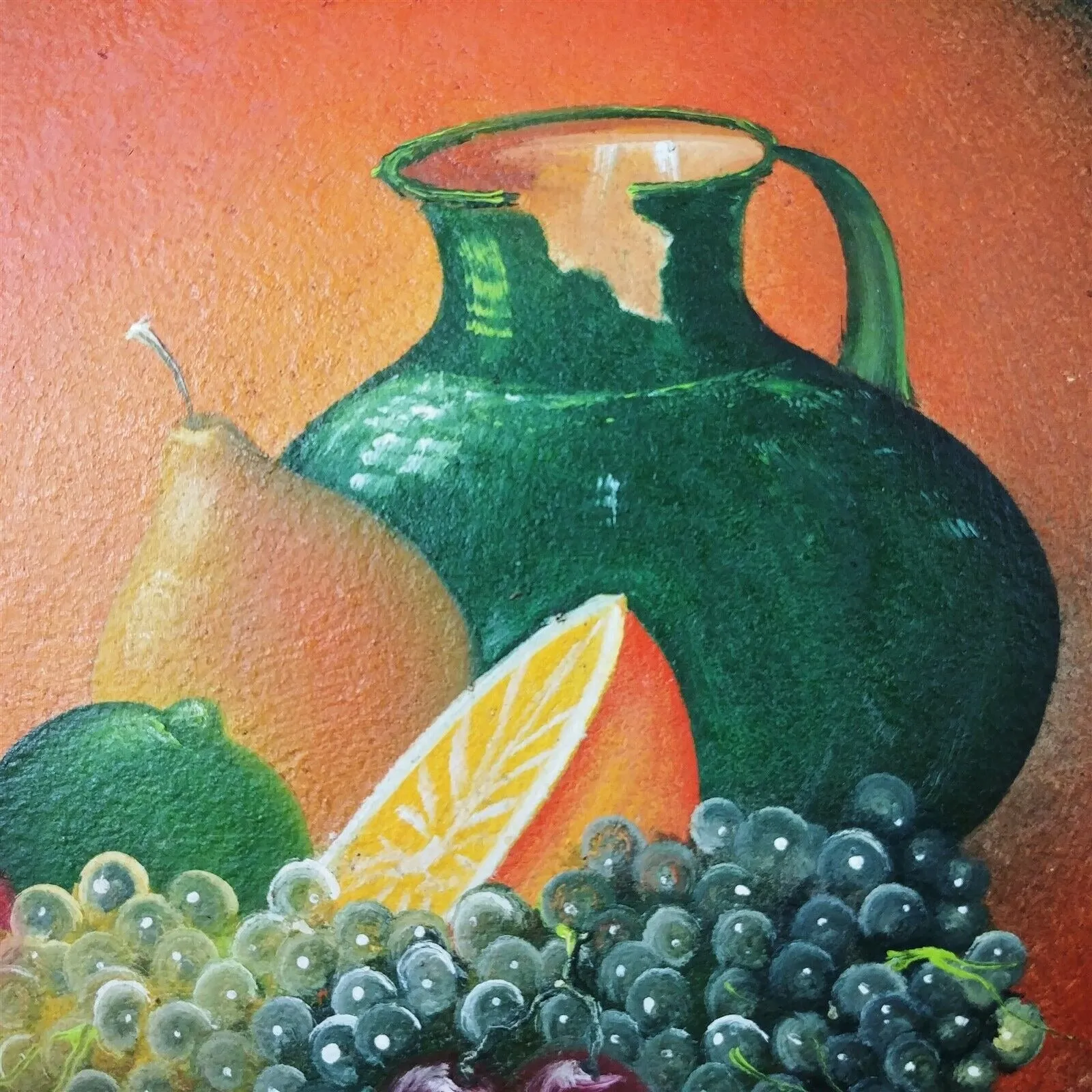 Cast Iron Skillet Art with Easel Hand Painted Fruit Design Decoration Only