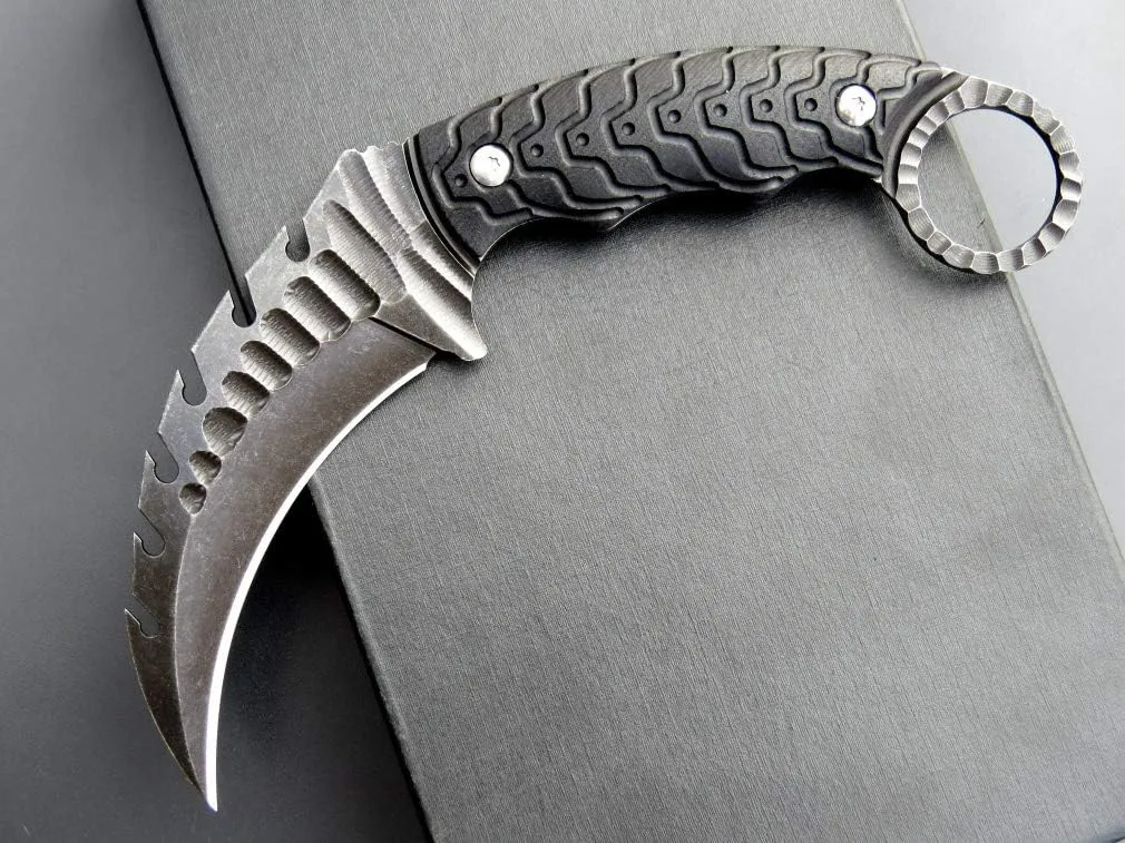 Ccanku C1110 Fixed Blade Knife,D2 Steel Blade G10 Handle Outdoor Camping Knives,EDC Tool Knifes with Kydex Sheaths(Black)