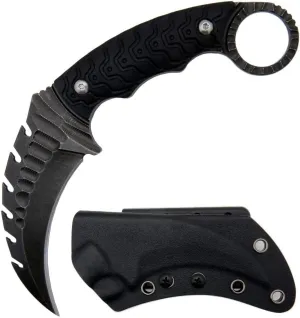 Ccanku C1110 Fixed Blade Knife,D2 Steel Blade G10 Handle Outdoor Camping Knives,EDC Tool Knifes with Kydex Sheaths(Black)