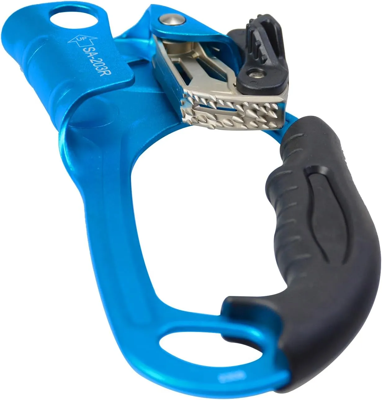 CE Hand Ascender,140kgs Rappelling Gear Equipment with Ergonomic Rubber Handle for Rock Climbing Tree Arborist, Climbing Rescue Caving, Mountaineering, 8~13MM Rope, 4kN,Right/Left Hand