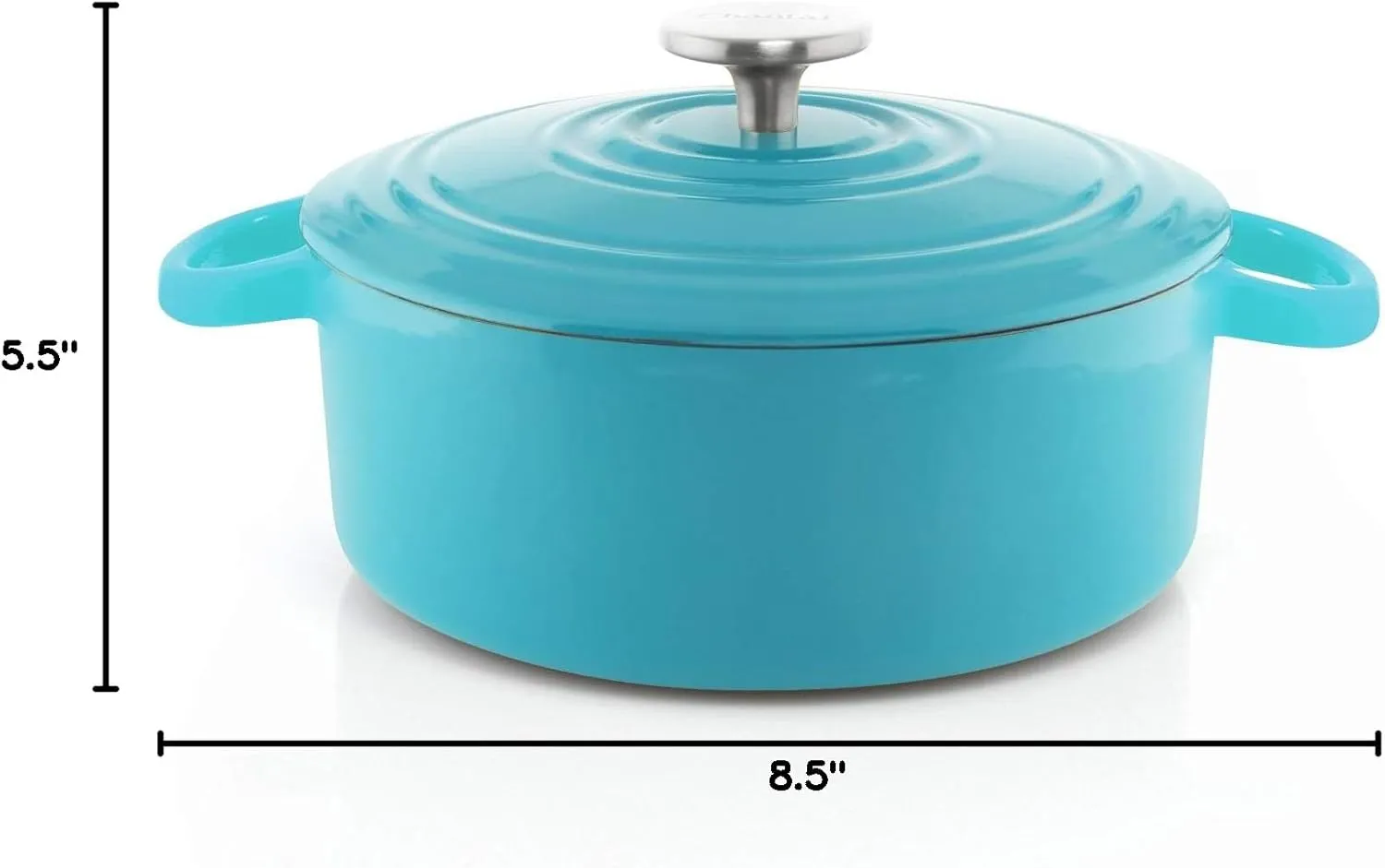 Chantal Cast Iron Dutch Oven, 3 qt, US Formulated Premium Enamel, Sea Blue