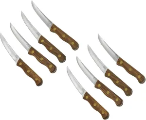 Chicago Cutlery B144 / 1104670 4" Wood Handle Steak Knife Set Walnut Tradition (2-Pack)