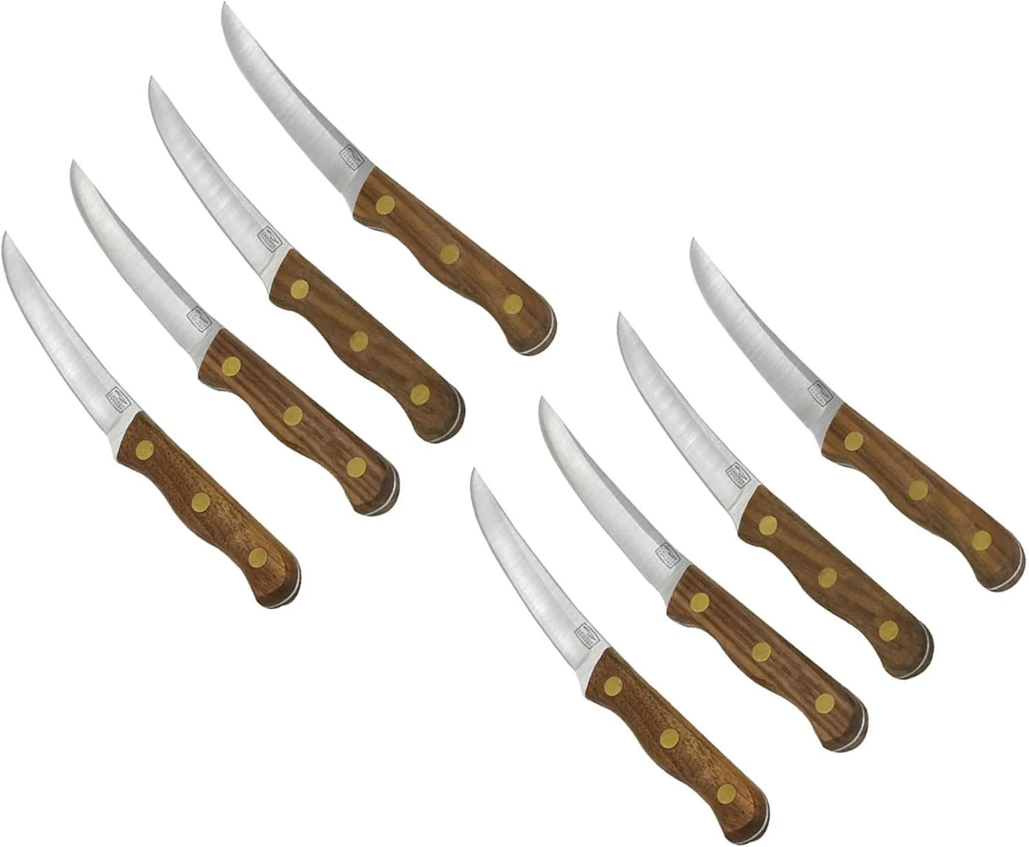 Chicago Cutlery B144 / 1104670 4" Wood Handle Steak Knife Set Walnut Tradition (2-Pack)