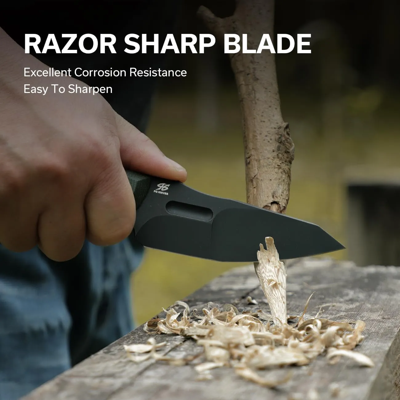 CIVIVI EDC Fixed Blade Knife with Kydex Sheath, T-clip, Lanyard for Outdoor Carry, Propugnator Knife PG KNIVES Designed, 4.15" D2 Blade Micarta Handle C23002-2