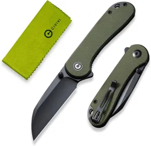 CIVIVI Pocket Knife - Elementum Folding Knife with 2.97'' Nitro-V Wharncliffe Blade G10 Handle, Ideal for Outdoor EDC Gift C18062AF-2
