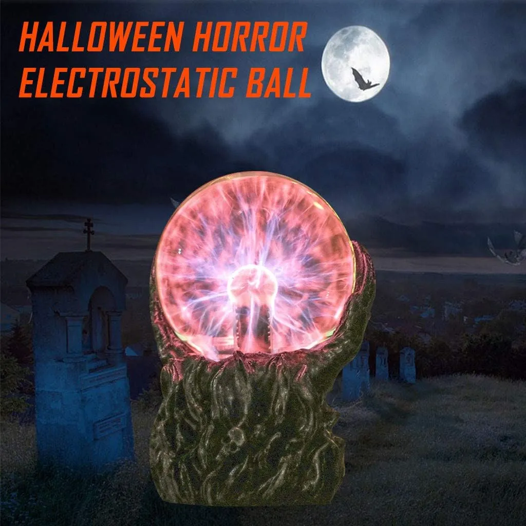 Clean Mattress Ball Electrostatic Ball Ball Halloween Touchs Magic Light Novelty Funny Toy Electric Swing for Babies (Black, One Size)