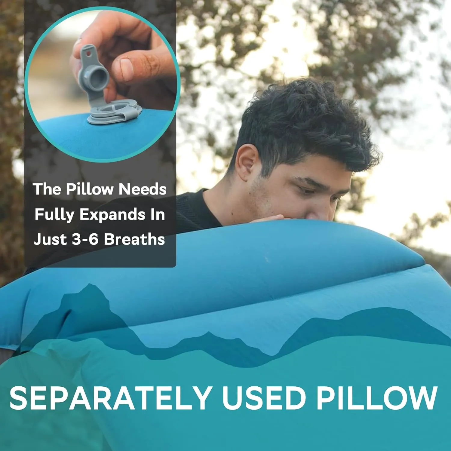 Clostnature Self Inflating Sleeping Pad for Camping - 1.5/2/3 inch Camping Pad, Lightweight Inflatable Sleeping Mat for Backpacking, Compact Ultralight Foam Camping Air Mattress for Tent, Hammock