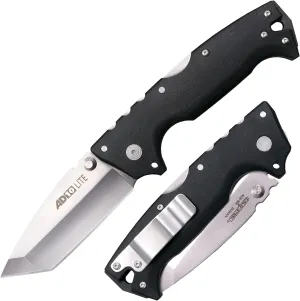 Cold Steel AD-10 Lite 3.5" AUS10A Steel Ultra-Sharp Blade 5.25" GFN Handle Tactical Folding Knife with Tri-Ad Locking Mechanism