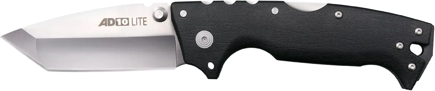 Cold Steel AD-10 Lite 3.5" AUS10A Steel Ultra-Sharp Blade 5.25" GFN Handle Tactical Folding Knife with Tri-Ad Locking Mechanism