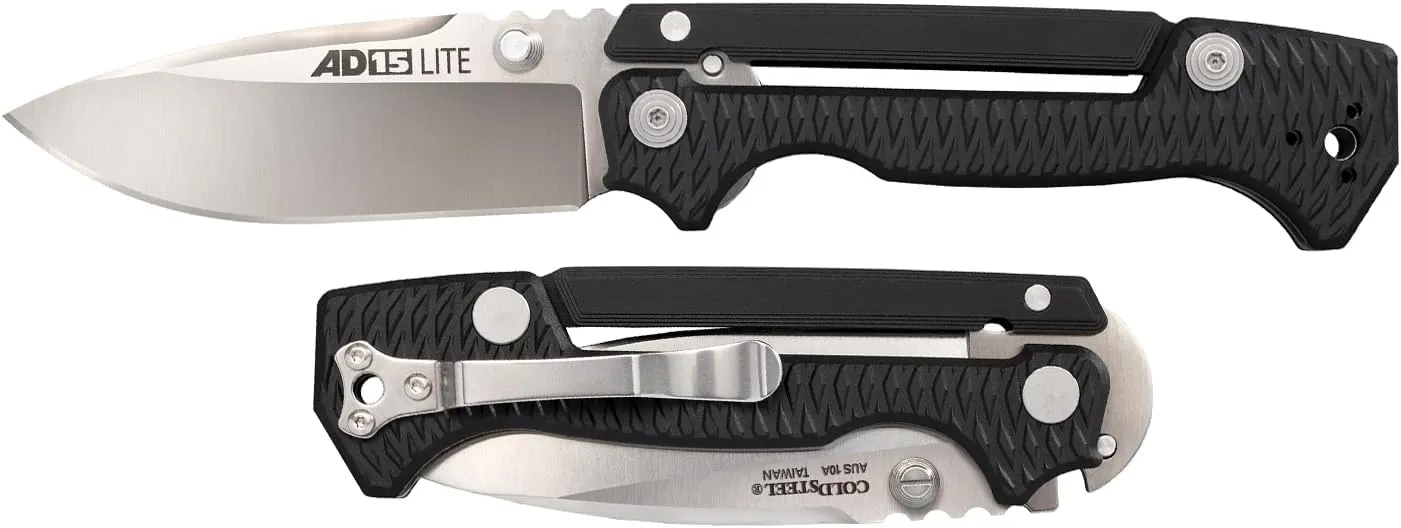 Cold Steel AD-15 Lite 3.5" AUS10A Steel Ultra-Sharp Blade 5" Griv-Ex Handle Tactical Folding Knife - Scorpion Lock, Pocket/Belt Clip