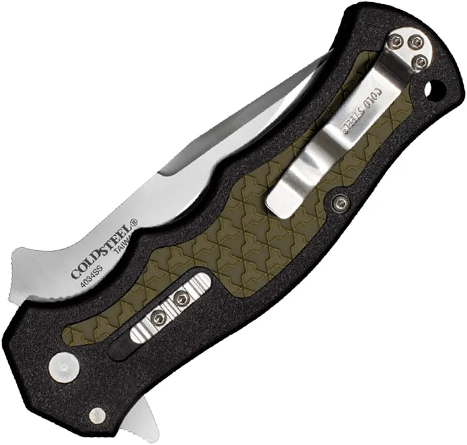 Cold Steel Crawford Model 1 3.5" 4034SS Clip Point Blade 4.875" Zy-Ex Handle Tactical Folding Knife with Spring Leaf Lock