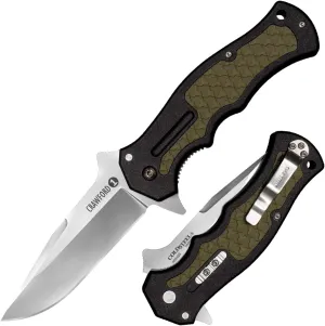 Cold Steel Crawford Model 1 3.5" 4034SS Clip Point Blade 4.875" Zy-Ex Handle Tactical Folding Knife with Spring Leaf Lock