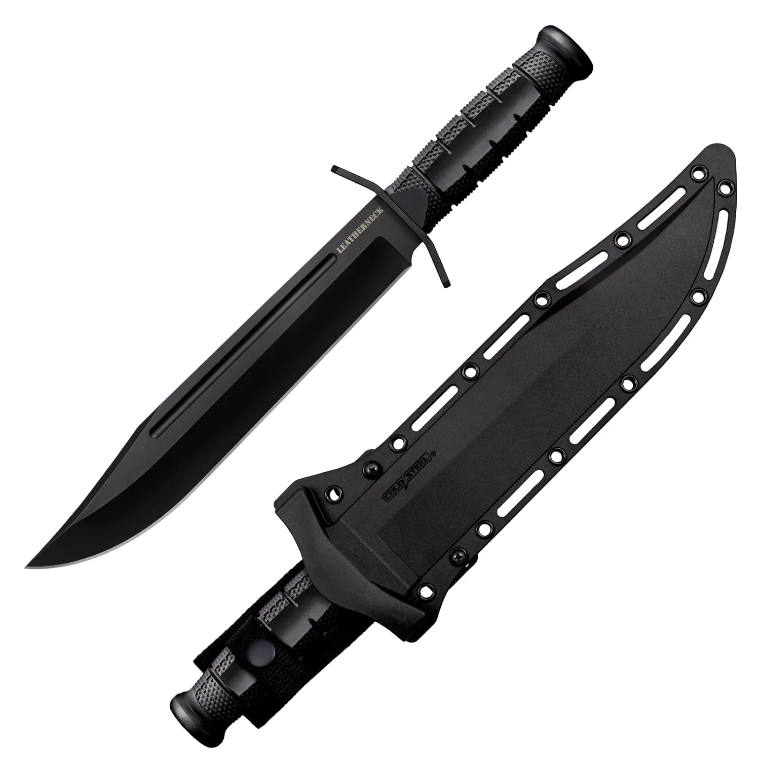 Cold Steel Leatherneck Bowie 10.5" German D2 Razor-Sharp Blade 4.75" Kray-Ex Durable Handle Tactical Outdoor Fixed Blade Knife w/Secure-Ex Sheath
