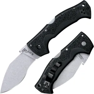 Cold Steel Rajah Series Japanese AUS10A Razor-Sharp Blade Griv-Ex Handle Tactical Folding Knife with Tri-Ad Lock, Ambidextrous Pocket/Belt Clip