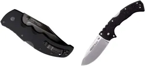 Cold Steel Recon 1 Folder Clip Pt. 4In Bold 9-3/8In Overall Folding Camping Knives, Black & 4-Max Scout Folding Knife with Tri-Ad Lock and G-10 Handle, One Size