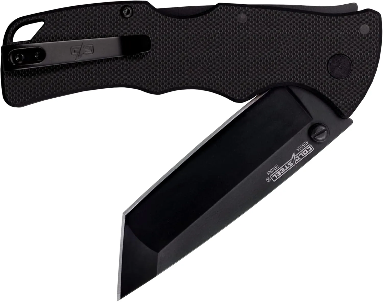 Cold Steel Verdict 3" AUS10A Tanto Point Blade 4.25" G-10 Black Handle Everyday Carry Tactical Folding Knife with Tri-Ad Lock