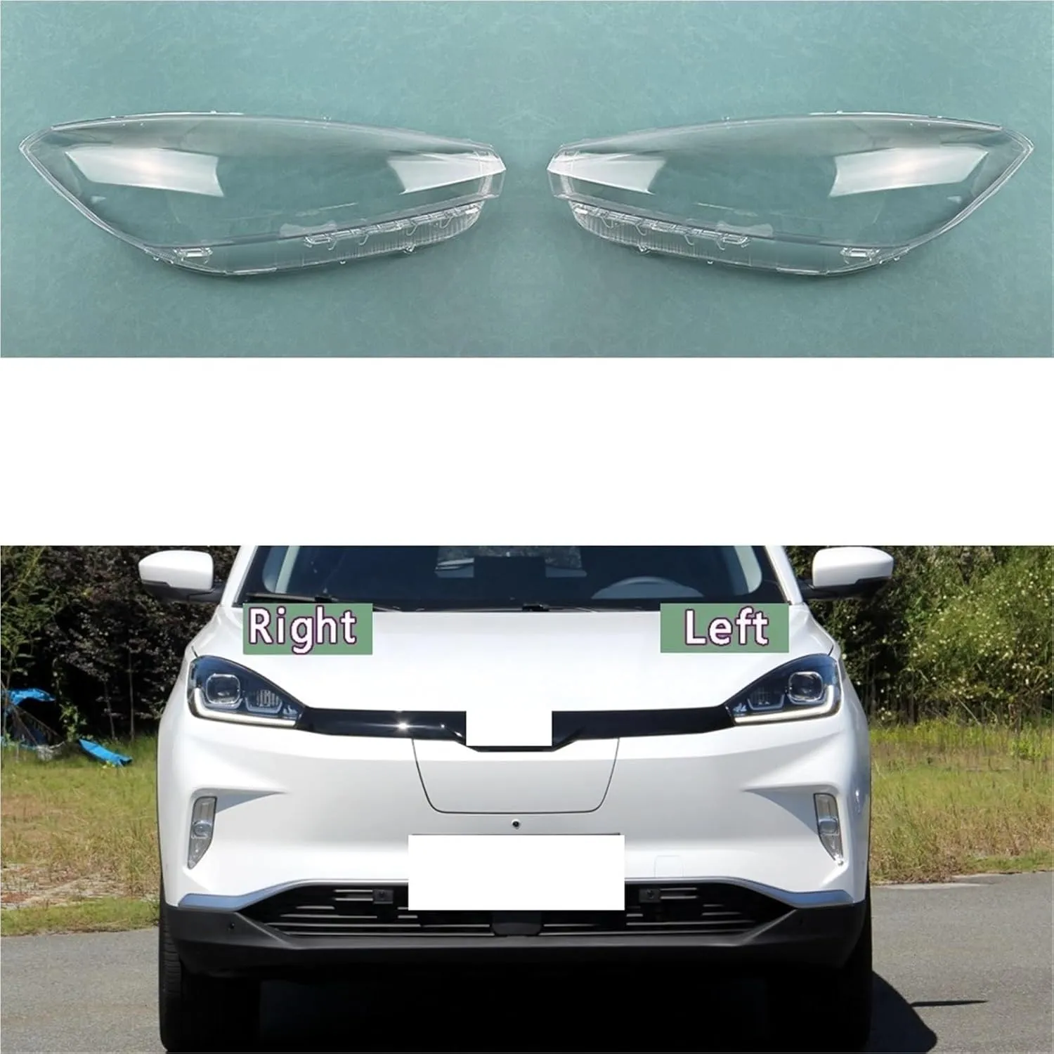 Compatible with Weltmeister EX5 2018-2021 Transparent Headlight Cover Lampshade Lamp Lens Shell Headlamp Housing(Left)