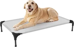 Cooling Elevated Dog Bed, Portable Raised Pet Cot with Washable & Breathable Mesh, No-Slip Feet Durable Dog Cots Bed for Indoor & Outdoor Use（L）