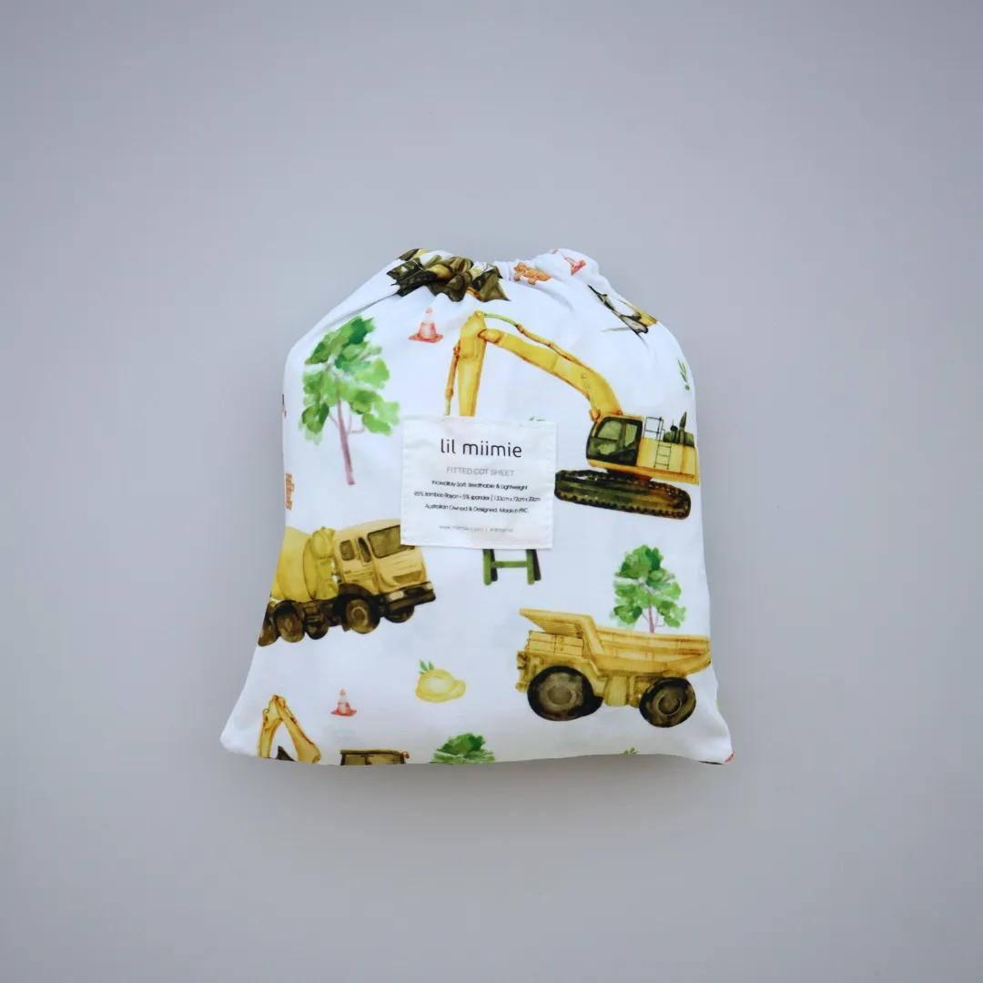 Cot Sheet | Construction Trucks