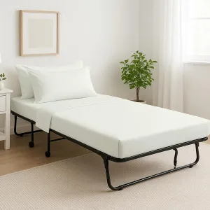 Cottingon 4 Pc Cot Sheets 30"x75" Set, 100% Egyptian Cotton, Perfect for Rollaway Beds, Narrow Twin, Camping, Cot Size, Rv Bunk, Guest Bed Replacement 7" Deep Mattress, Ivory Solid