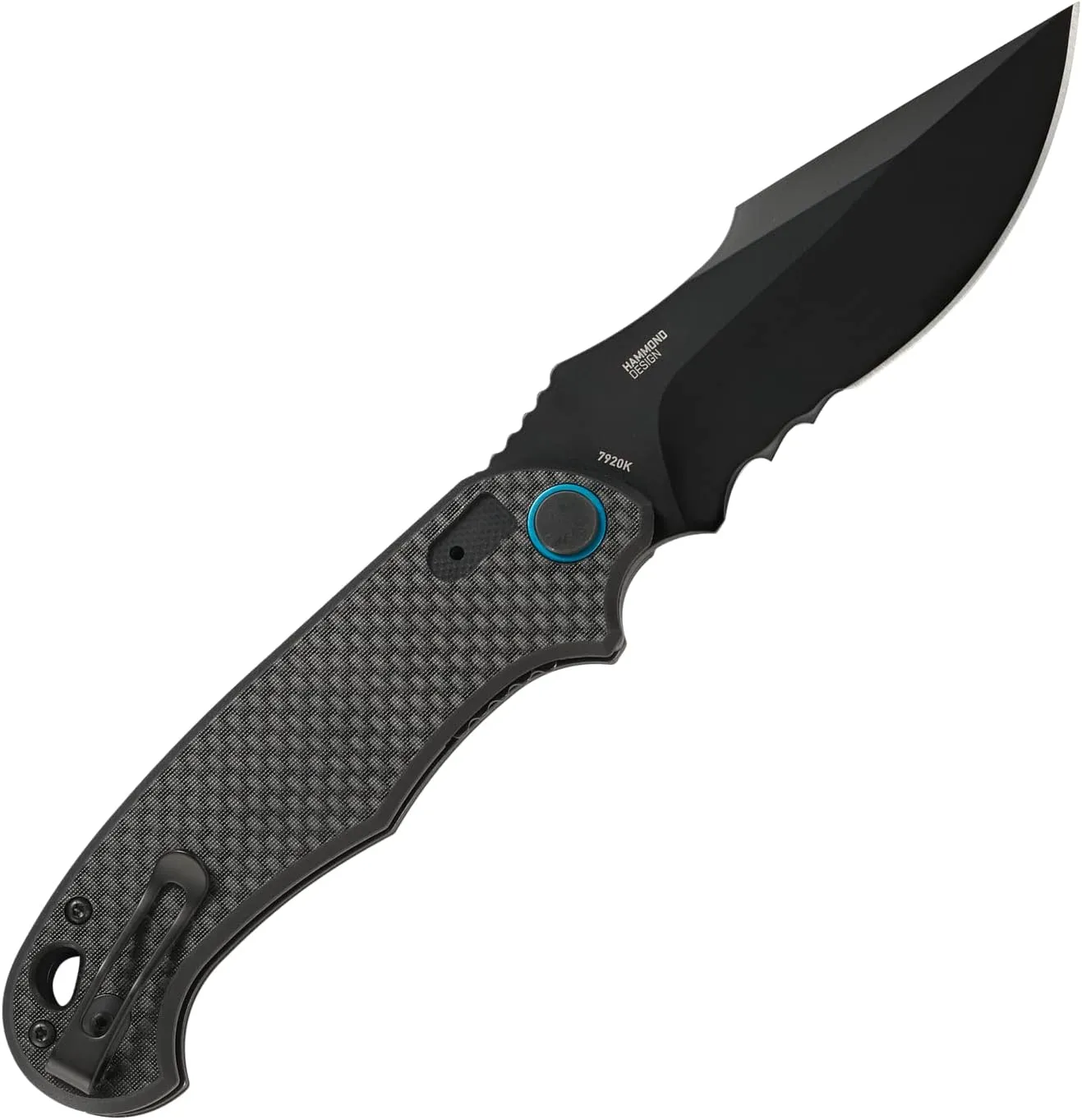 CRKT P.S.D. EDC Folding Pocket Knife: Everyday Carry Assisted Opening, Veff Serrations, Liner Lock, Handle with Carbon Fiber Overlay 7920K