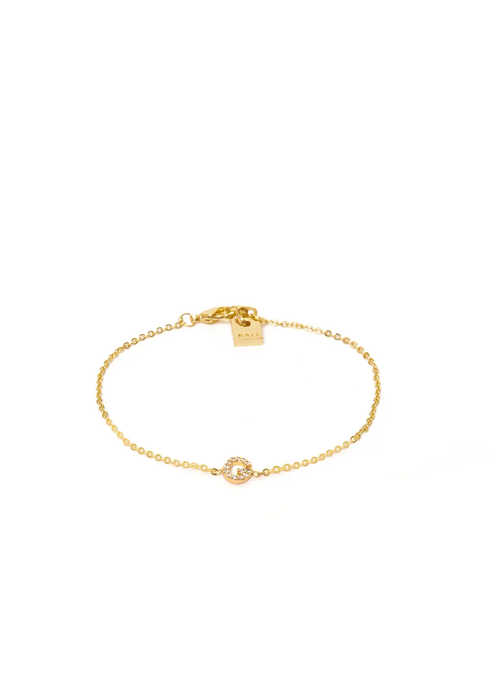CRYSTAL BRACELET LETTER G