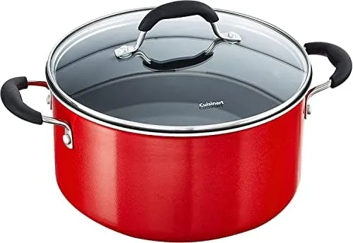 Cuisinart 55-11R 11-Piece Set Advantage Nonstick Cookware, Red