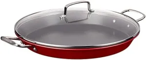Cuisinart ASP-38CR 15-Inch Paella Pan With Lid, Red