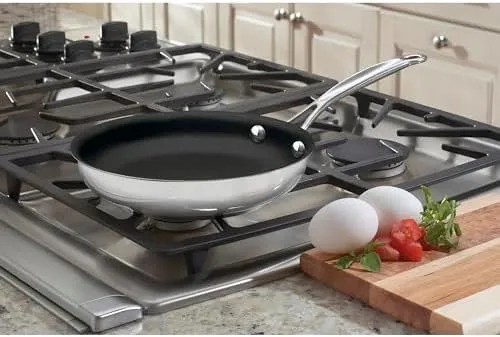 Cuisinart Chef's Classic 8" Stainless Steel Nonstick Skillet engineered with PURELYCERAMIC™, 722C-20NS