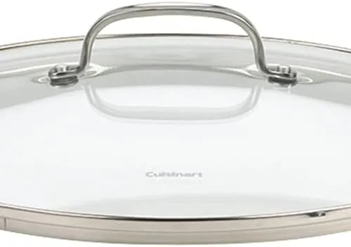 Cuisinart Chef's Classic Stainless Nonstick 9-Inch and 11-Inch Skillet Set with Glass Lids - Black And Silver