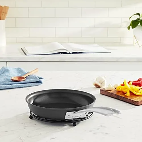 Cuisinart DSA22-20 Anodized Nonstick 8-Inch, Black/Stainless Steel Dishwasher-Safe-Hard, Open Skillet