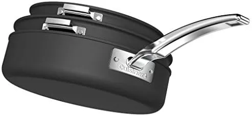 CUISINART N61-11 Nonstick Hard-Anodized Nesting Cookware Set, 11 Piece, Black