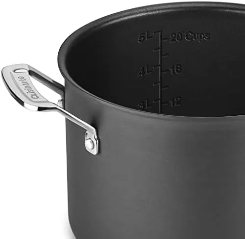 CUISINART N61-11 Nonstick Hard-Anodized Nesting Cookware Set, 11 Piece, Black