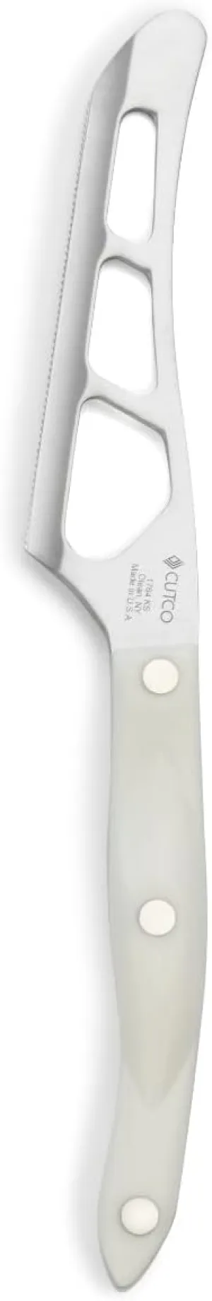 CUTCO Model 1764 Traditional Cheese Knife 5-3/8” Micro Double-D-edge blade (Pearl White Handle)