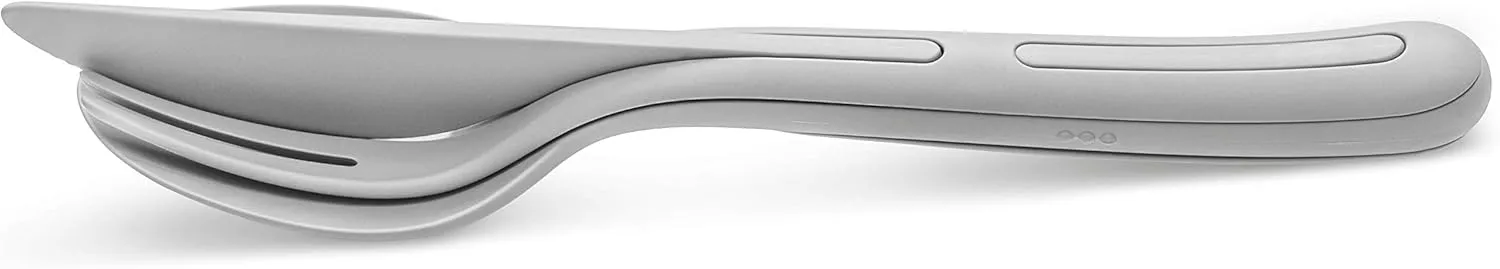 Cutlery Set 3-pieces KLIKK, soft grey