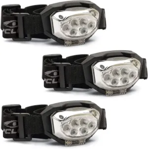 Cyclops Trio 300 | Tactical Durable Lightweight Compact Weather Resistant IPX4 Adjustable Headband 4 Modes Bright 3 Color LED 300 Lumen Headlamp| AAA Battery Included | Pack of 3