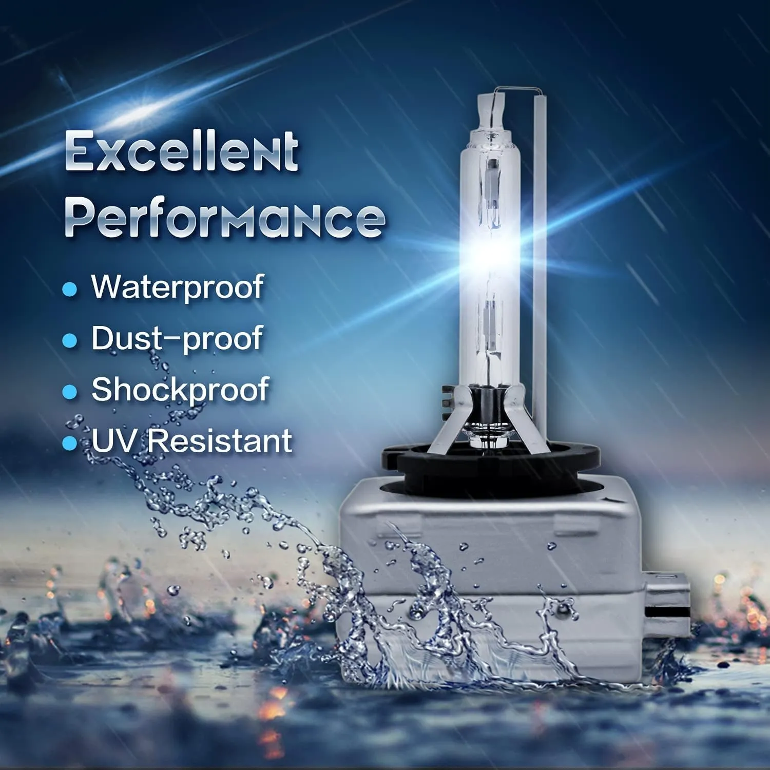 D1S Xenon HID Headlight Bulbs, 6000K 35W, 66144 66140 85140 85415 Replacement Headlamp for High Low Beam, 2 Pcs