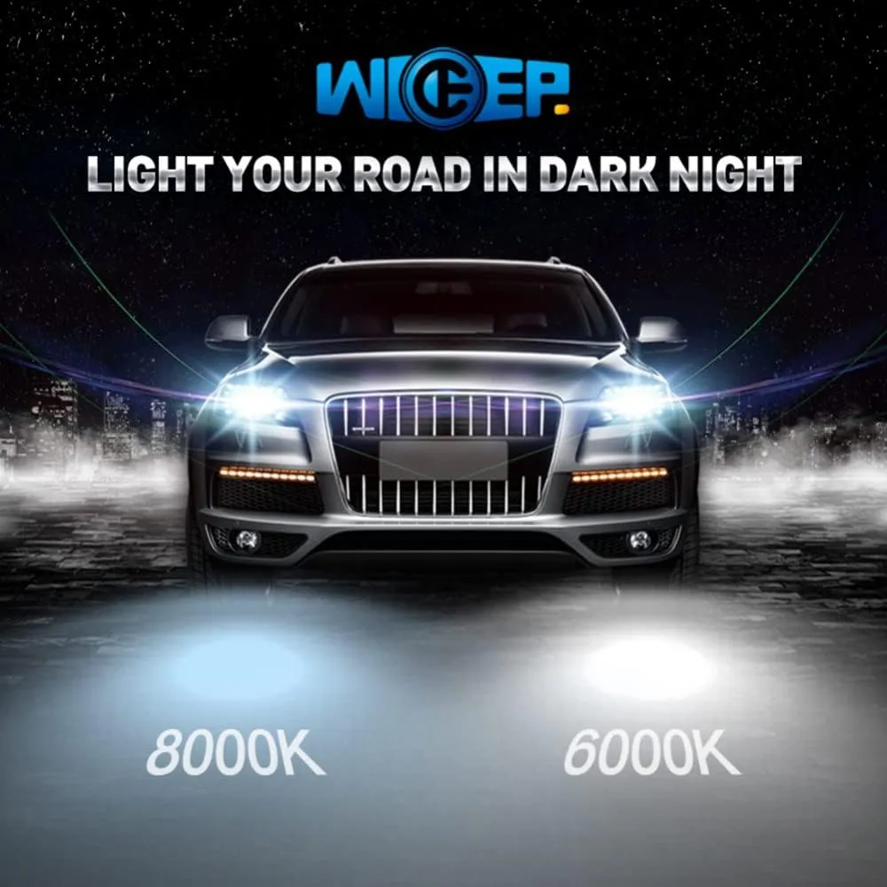 D1S Xenon HID Headlight Bulbs, 6000K 35W, 66144 66140 85140 85415 Replacement Headlamp for High Low Beam, 2 Pcs