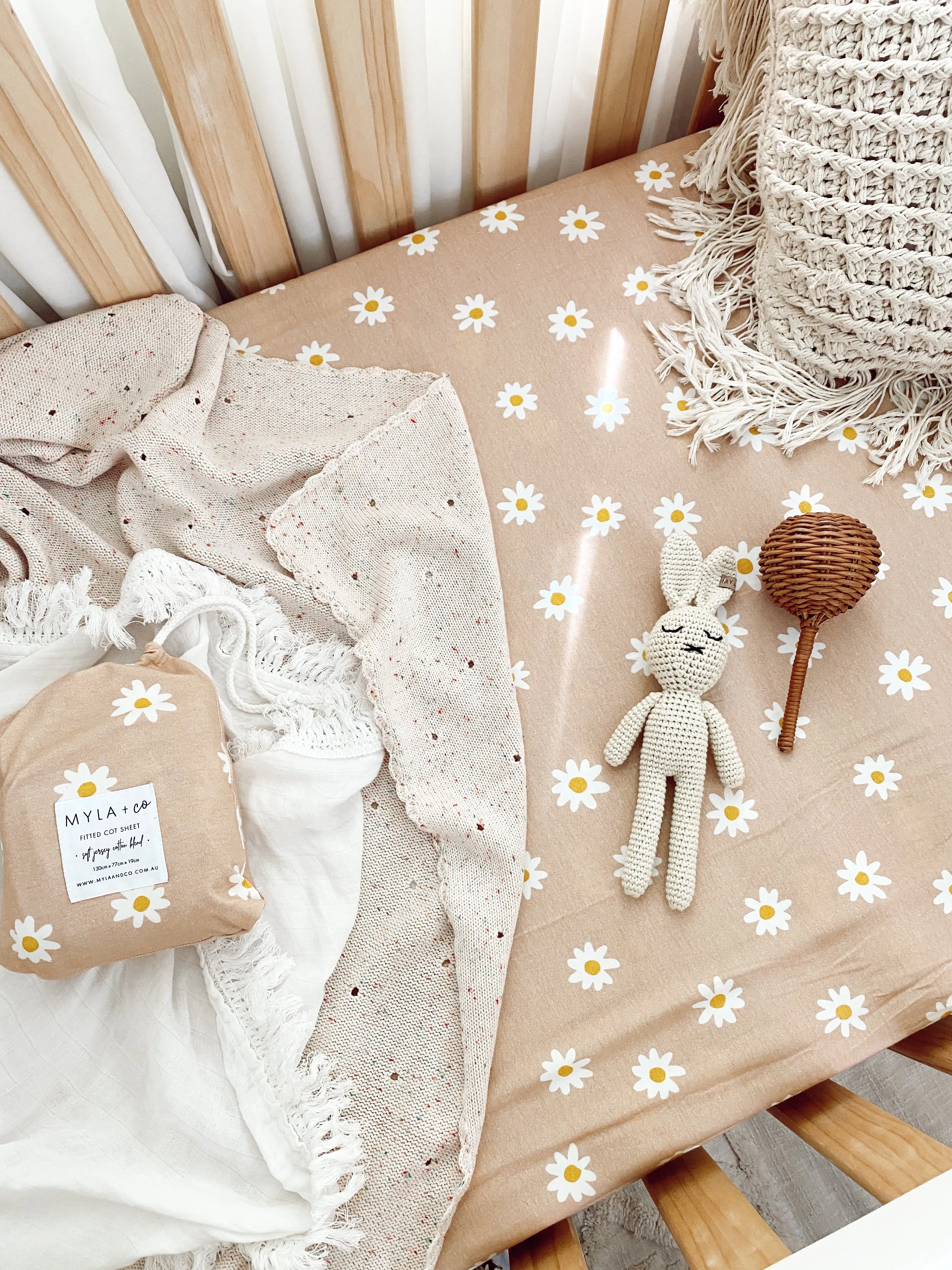 Daisy Fitted Cot Sheet