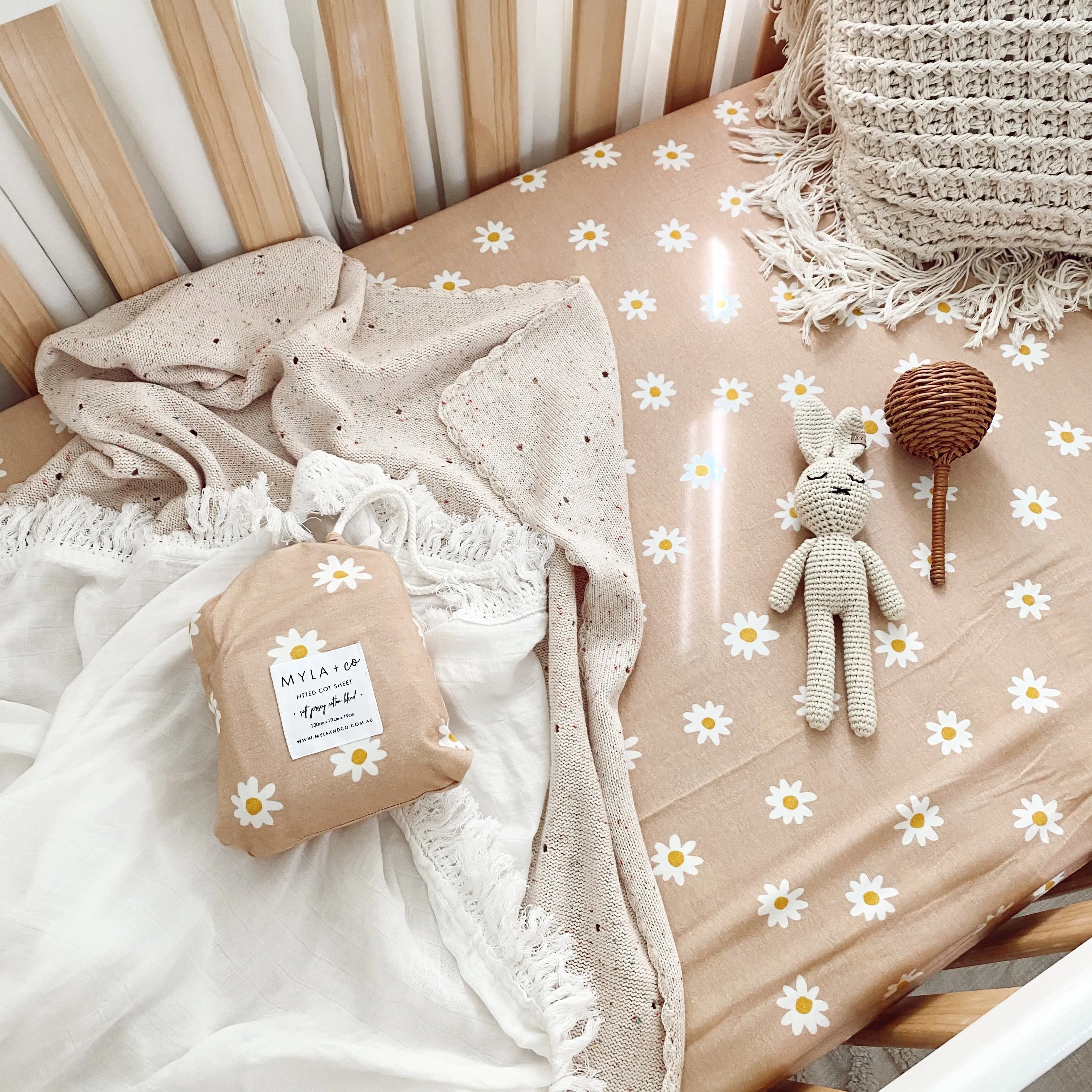 Daisy Fitted Cot Sheet