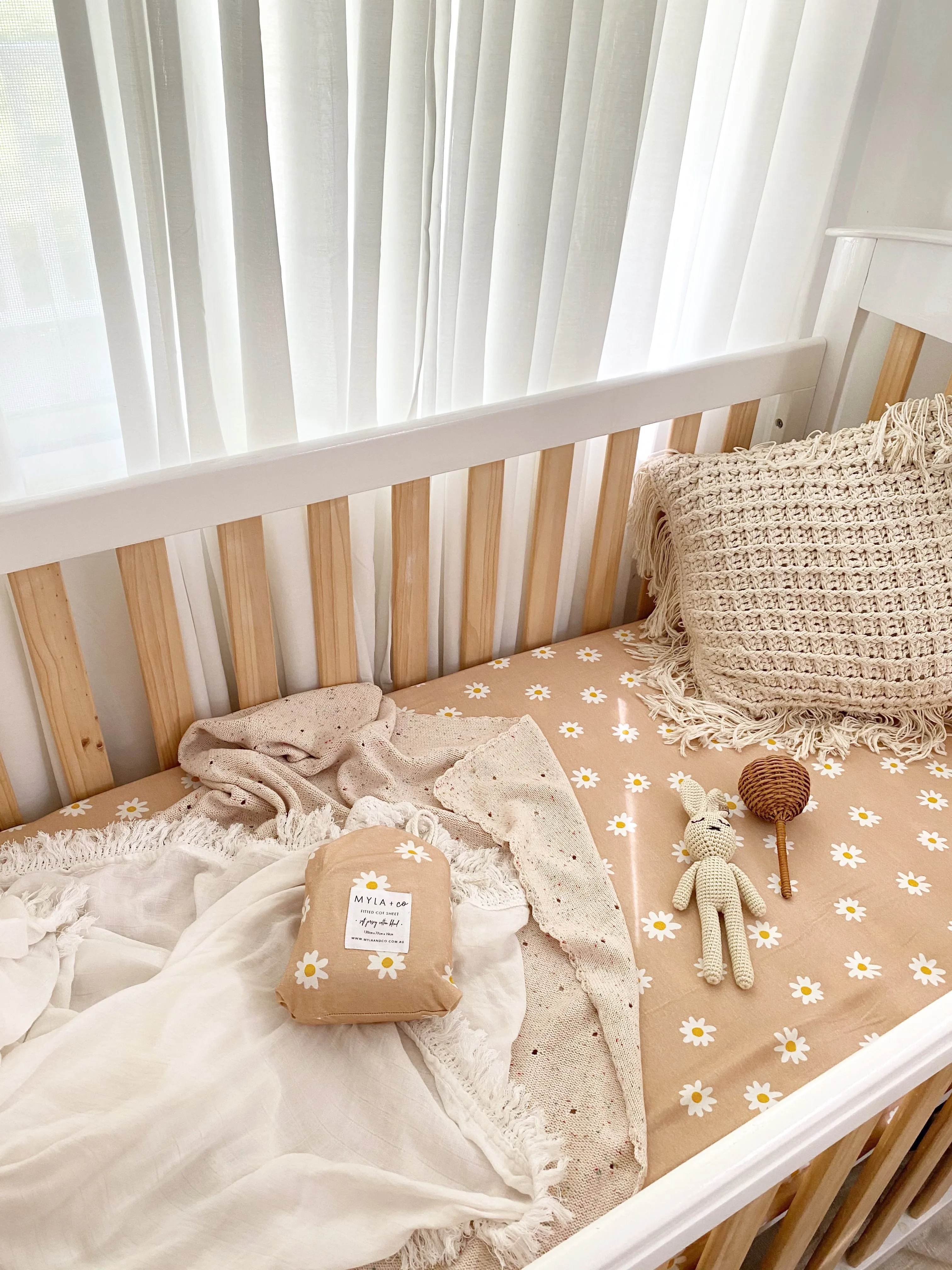 Daisy Fitted Cot Sheet