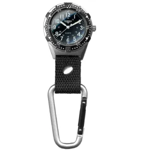 Dakota Mens Aluminum Backpacker Clip Watch - Black